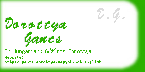 dorottya gancs business card